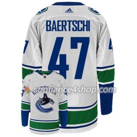 Adidas Maillot de Hockey Vancouver Canucks SVEN BAERTSCHI 47 Blanc Authentic - Homme